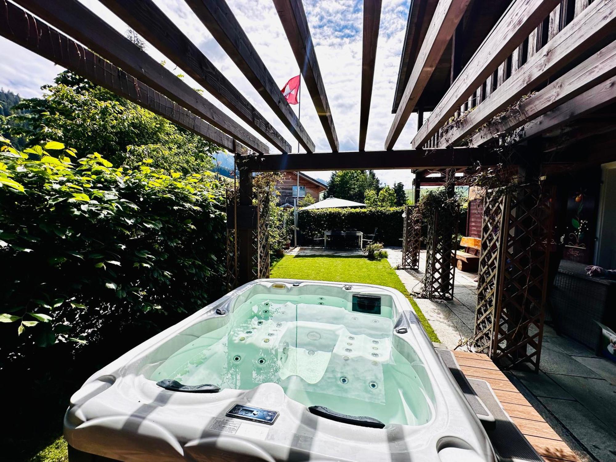 The Swiss Paradise 2 Apartment With Garden, Whirlpool, And Mountain Panorama Wirzweli المظهر الخارجي الصورة